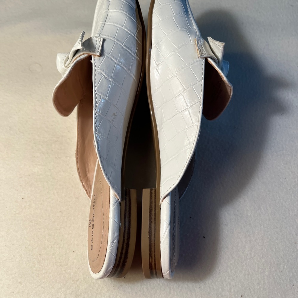Bandolino White Mules Croc-Embossed Slip-On - Picture 4 of 5